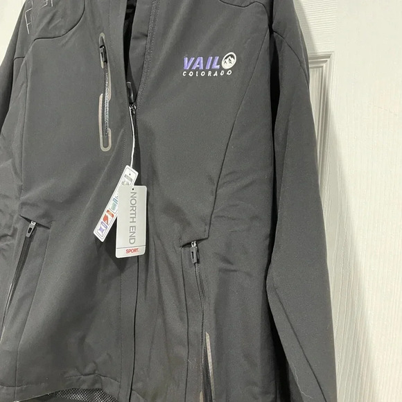 Vail Colorado Soft Shell Jacket for Women Size Large Black Removable Hood NWT - Picture 4 of 11